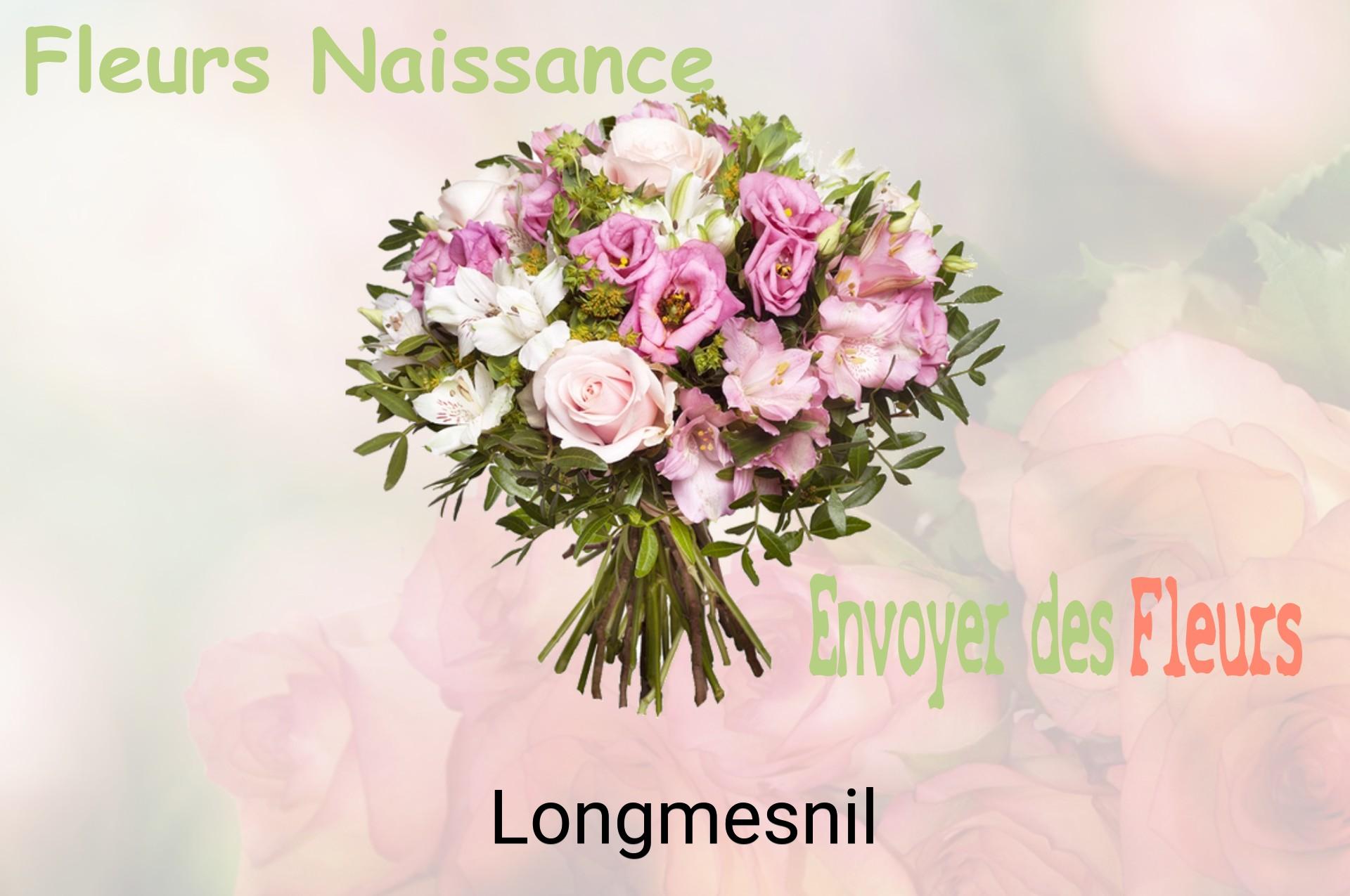 Bouquet de fleurs de naissance livré à Longmesnil