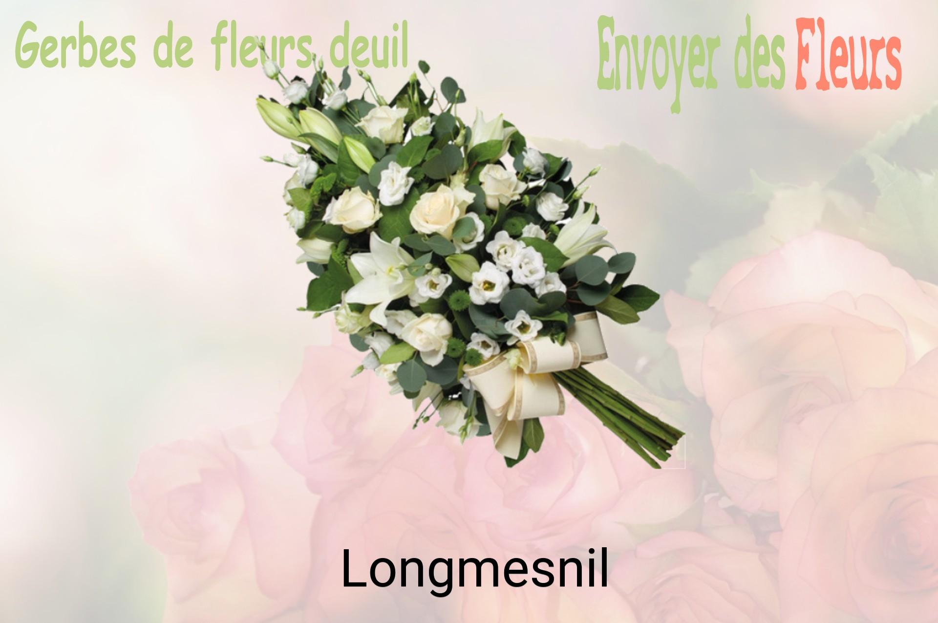 Gerbe de fleurs de deuil livrée à Longmesnil